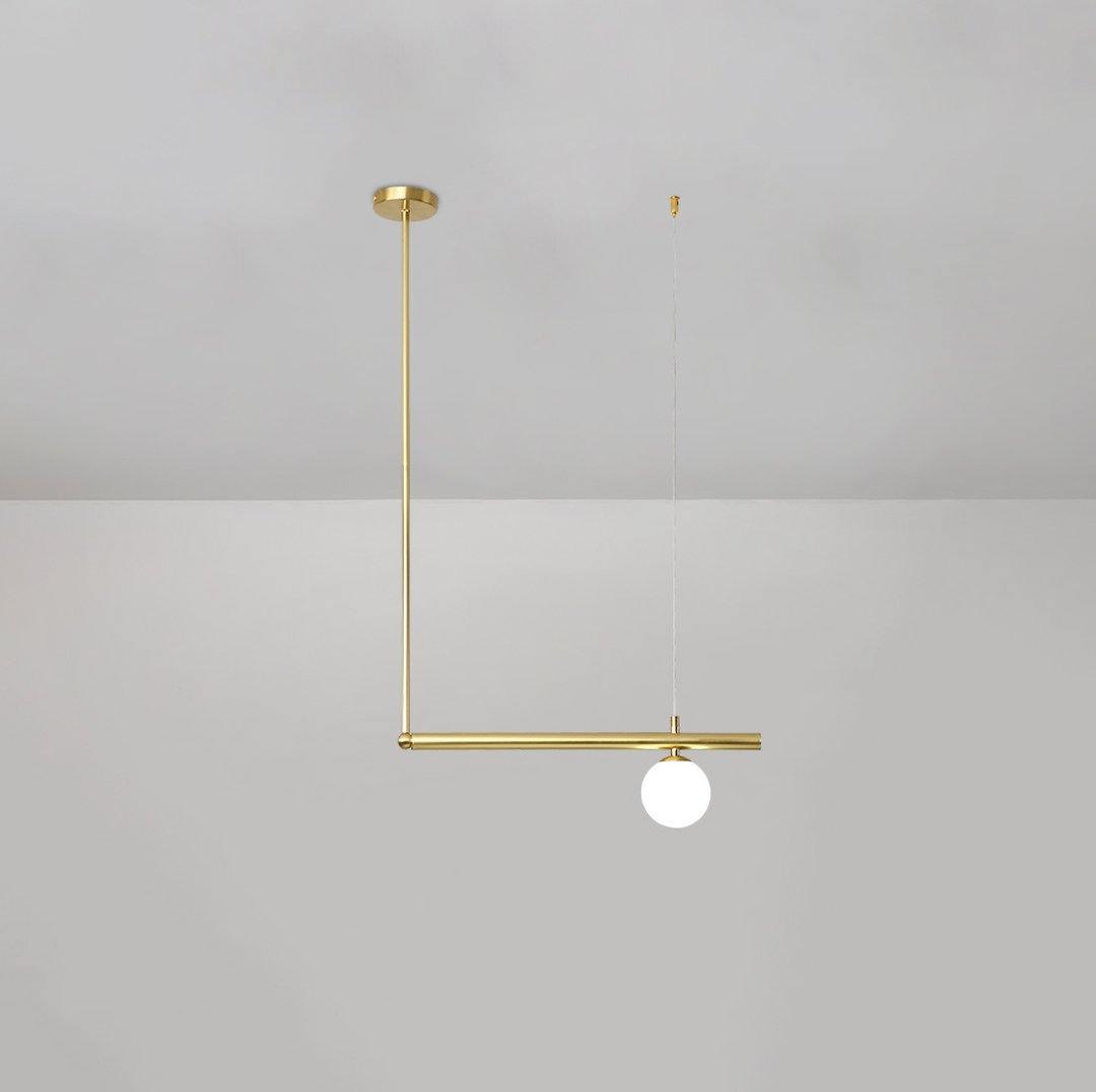 Solara Suspension en laiton linéaire satellite minimaliste