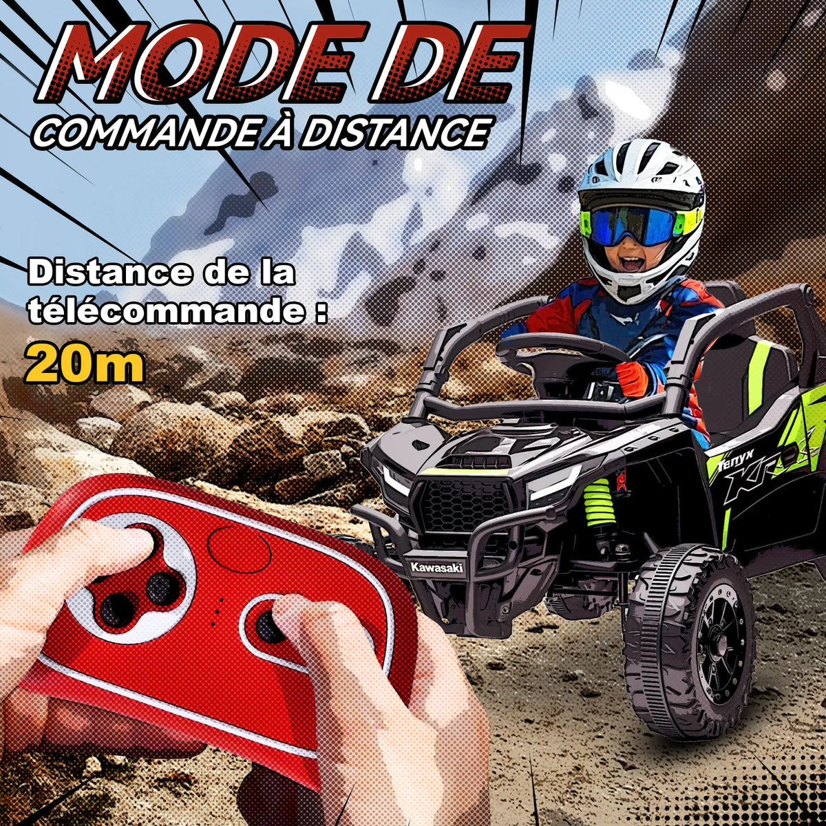 Velkido Dune — buggy électrique enfant 12V tout-terrain