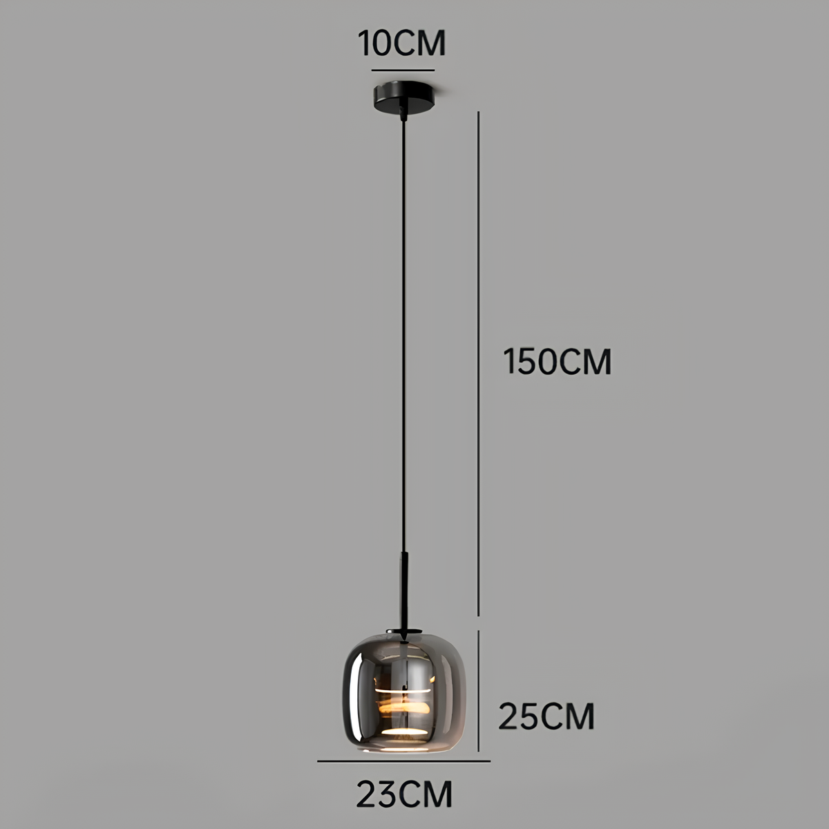 Suspension en Verre Fumé – Fumora