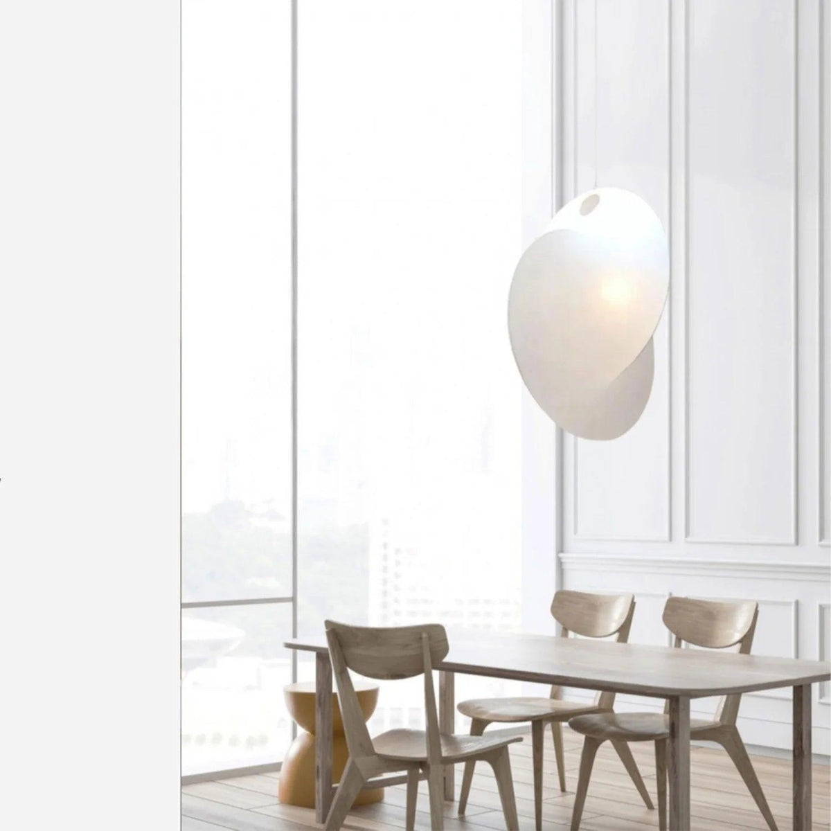 Ballet Lustre Pendentif Blanc Forme Organique