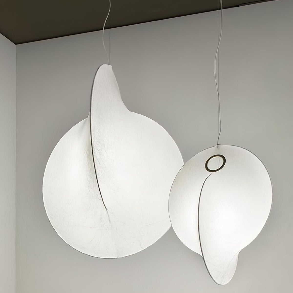 Ballet Lustre Pendentif Blanc Forme Organique