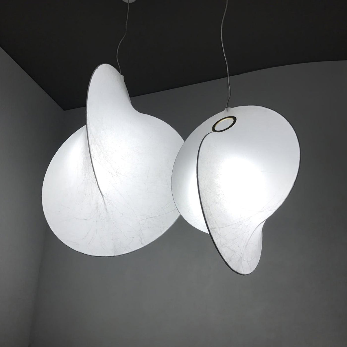 Ballet Lustre Pendentif Blanc Forme Organique