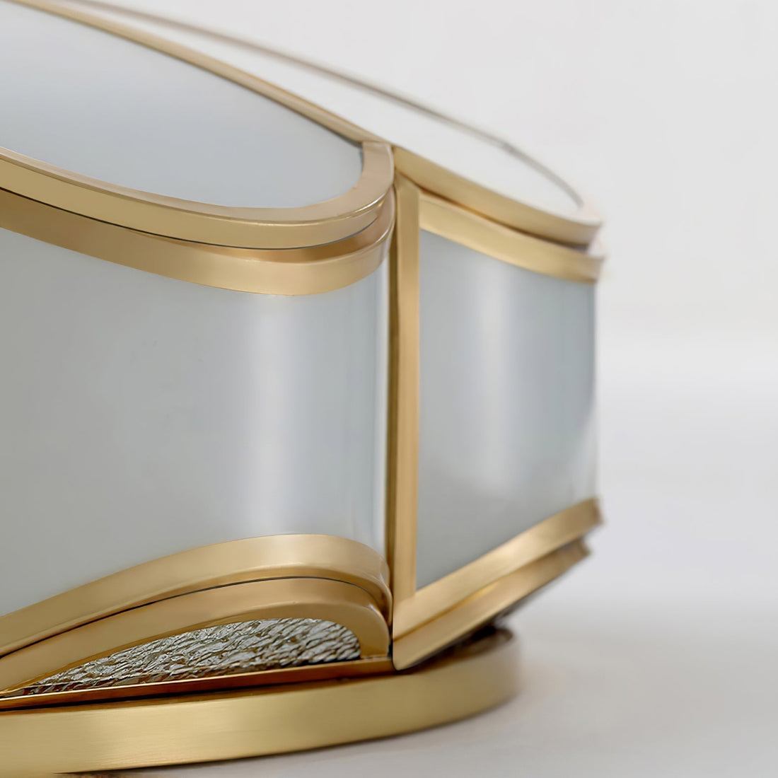 Evmarara Plafonnier encastré en laiton et verre Elegance