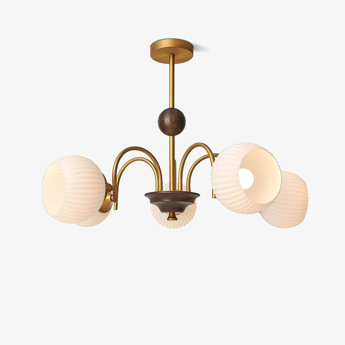 Lustra Lustre Sculptural en Verre Canalisé