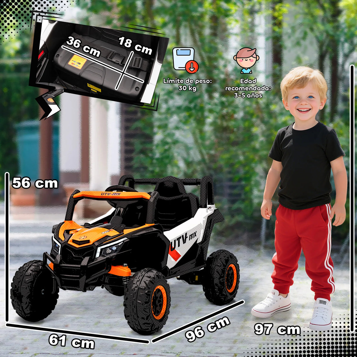 Velkido Rally — buggy électrique enfant 12V UTV