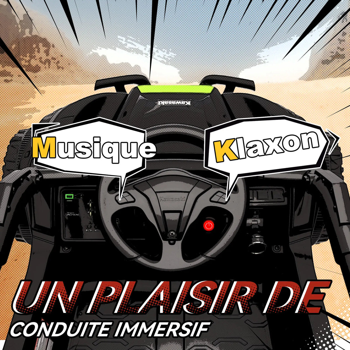 Velkido Dune — buggy électrique enfant 12V tout-terrain