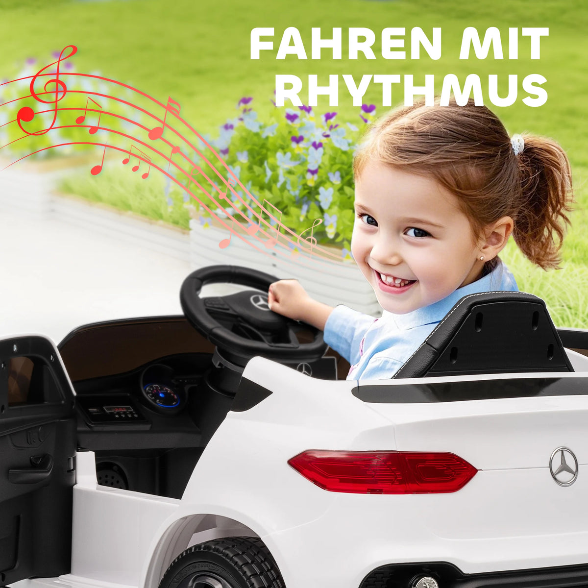 Velkido Aurora — voiture électrique enfant 12V SUV coupé blanc