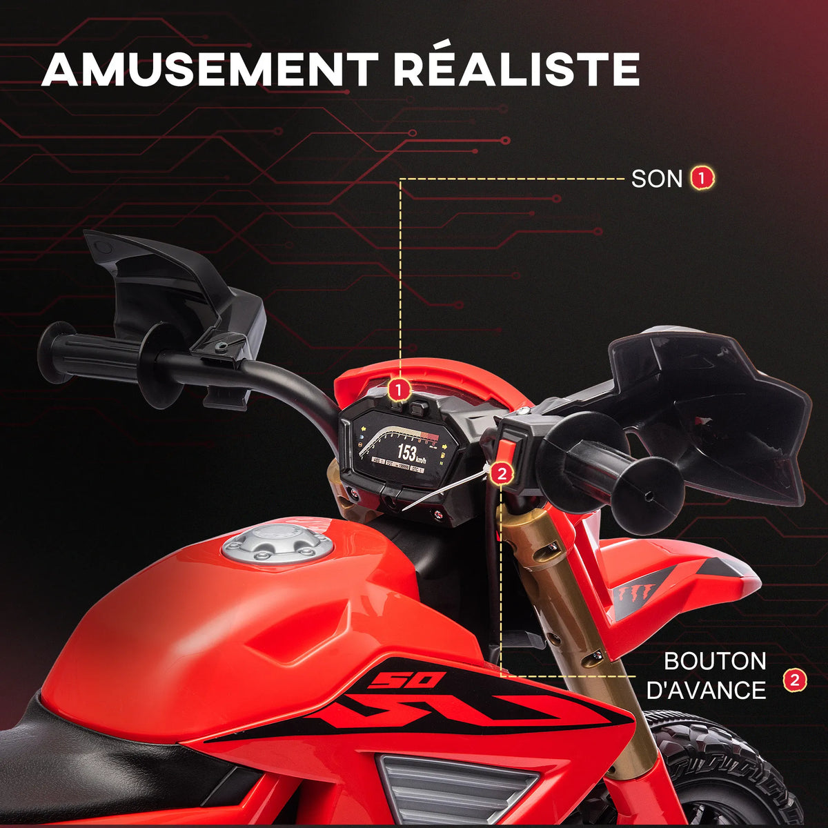 Velkido Start — moto électrique enfant 6V