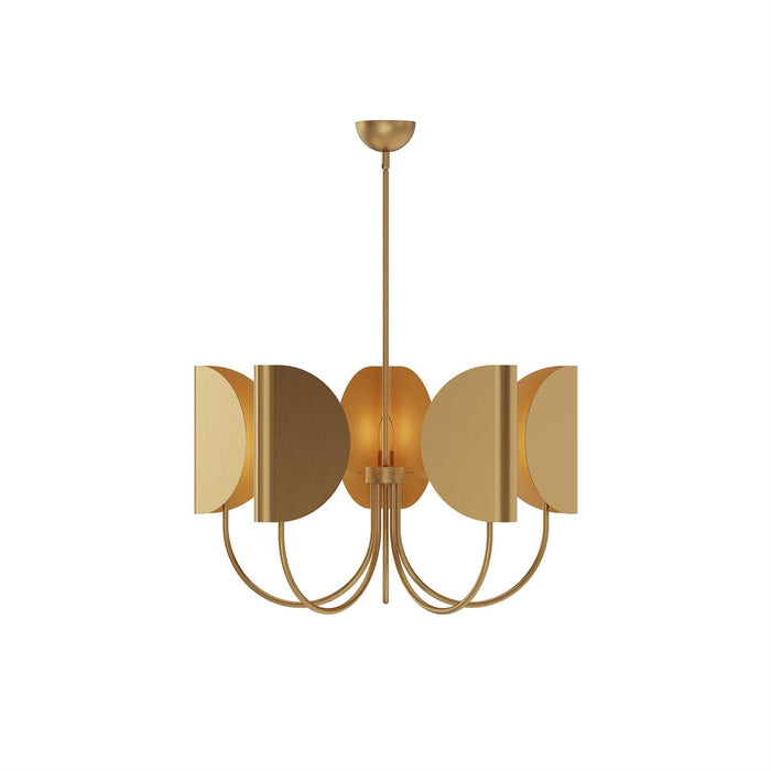 Lustre en Tissu et Laiton Traditionnel Feuille Unoryra