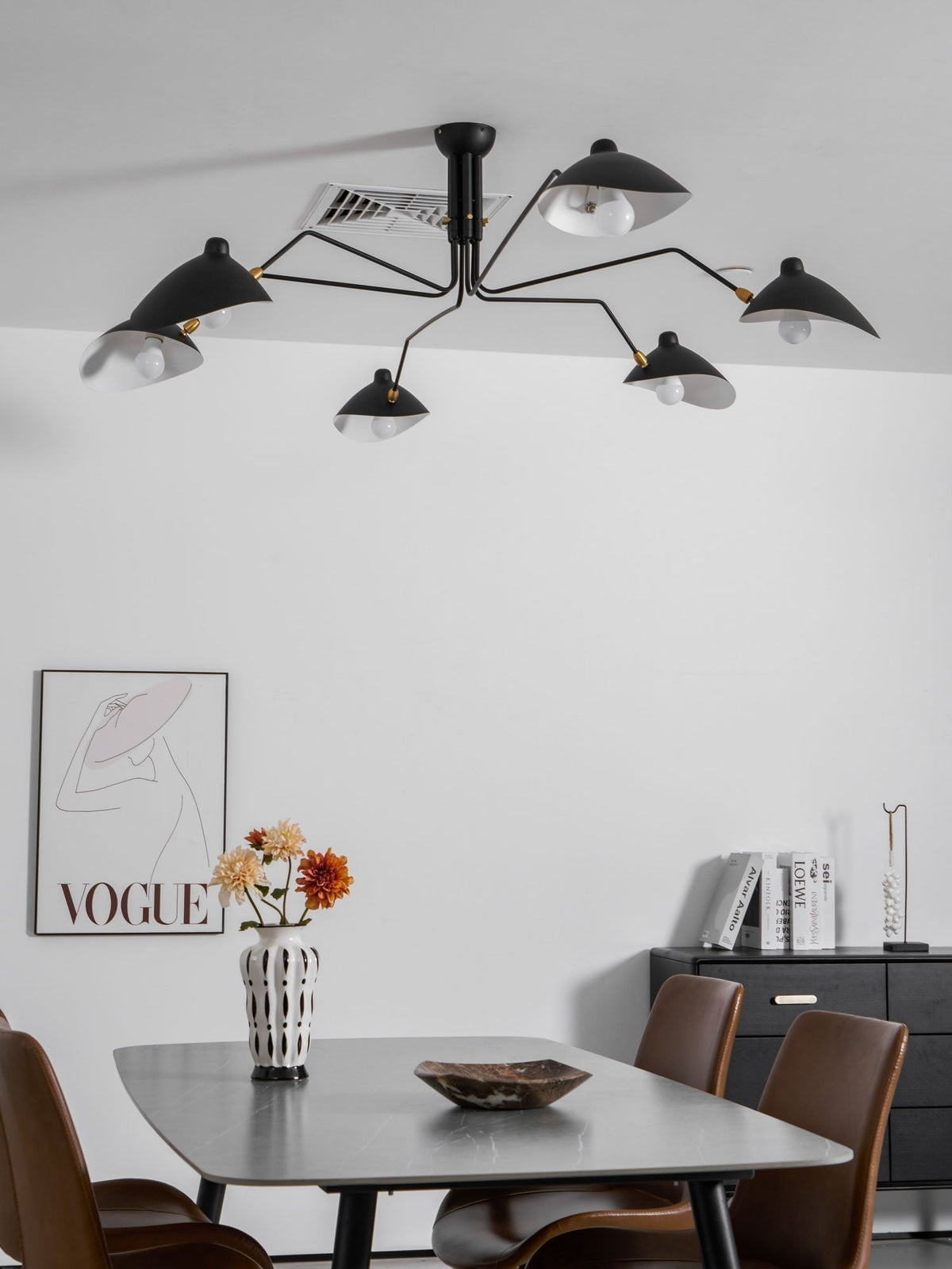 Lustra Plafonnier Trois Bras Minimaliste