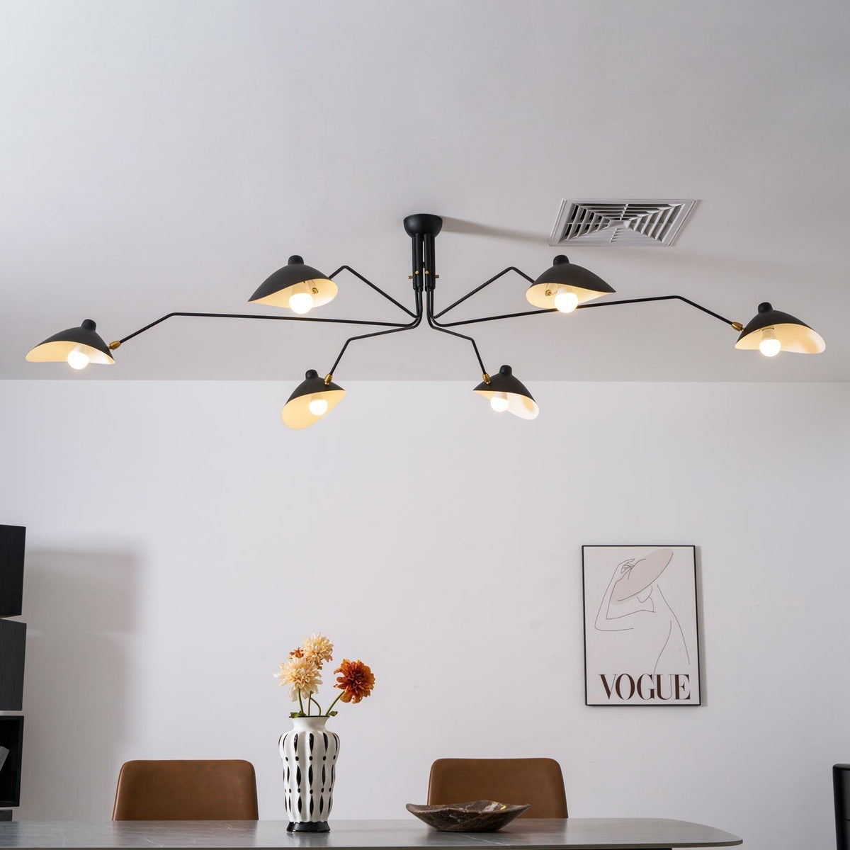 Lustra Plafonnier Trois Bras Minimaliste
