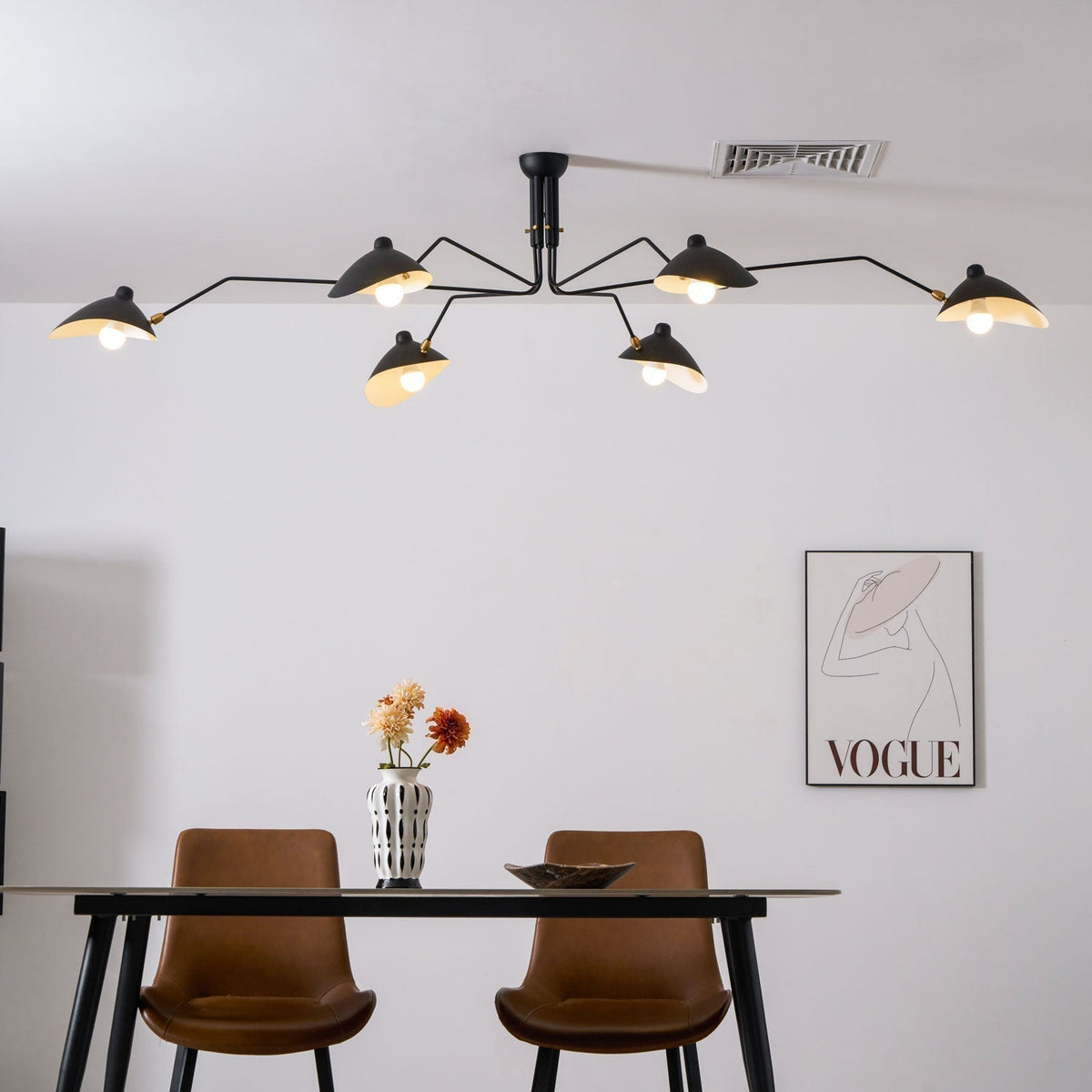 Lustra Plafonnier Trois Bras Minimaliste