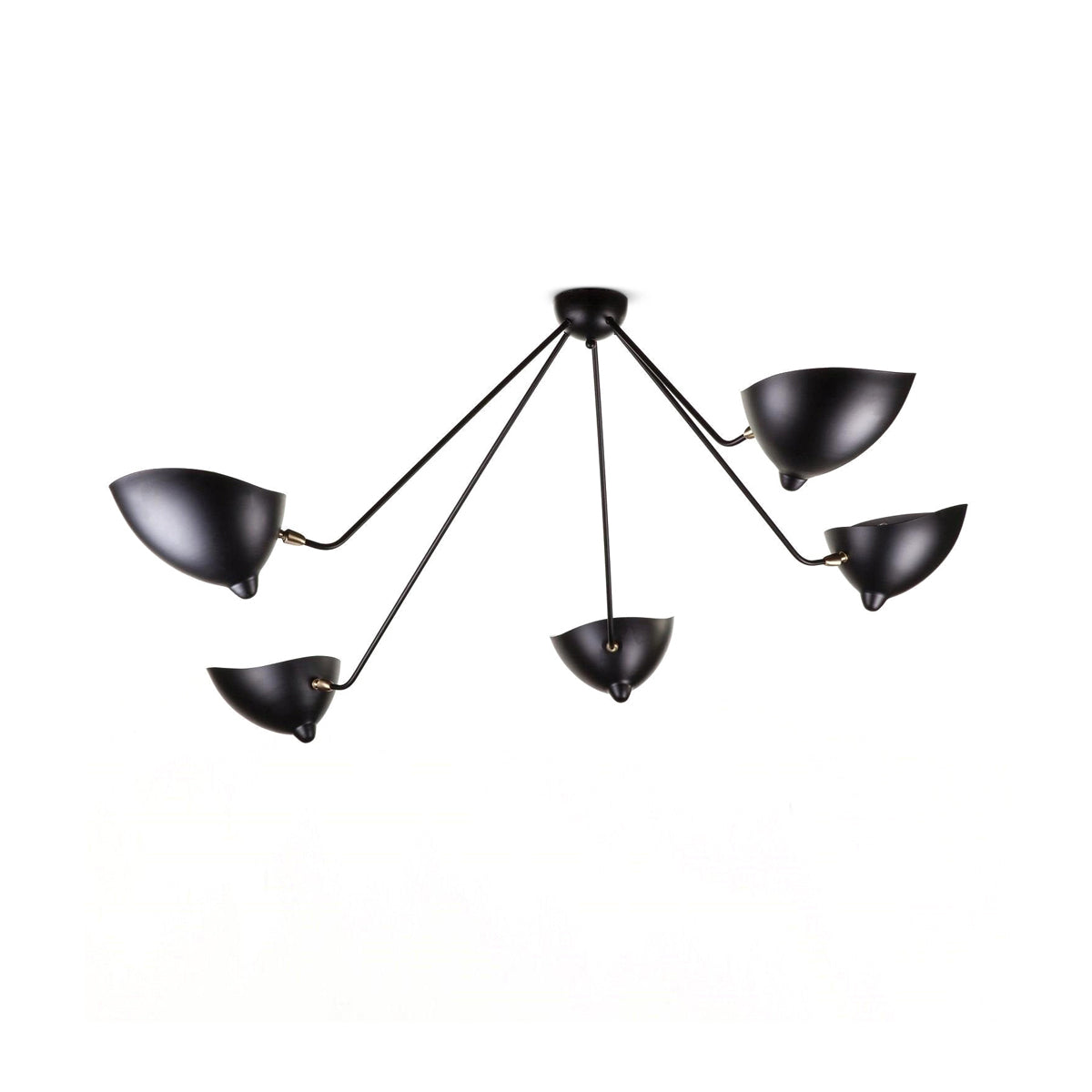 Solara Plafonnier Trois Bras Noir Sculptural