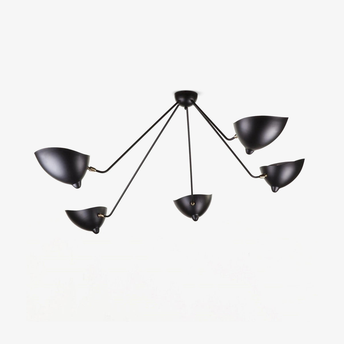 Solara Plafonnier Trois Bras Noir Sculptural