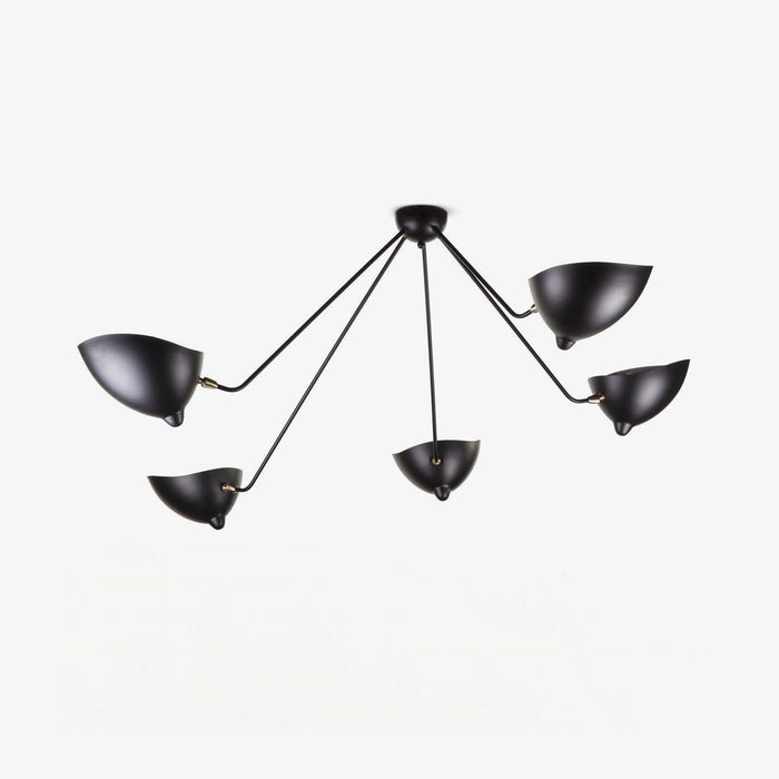 Solara Plafonnier Trois Bras Noir Sculptural