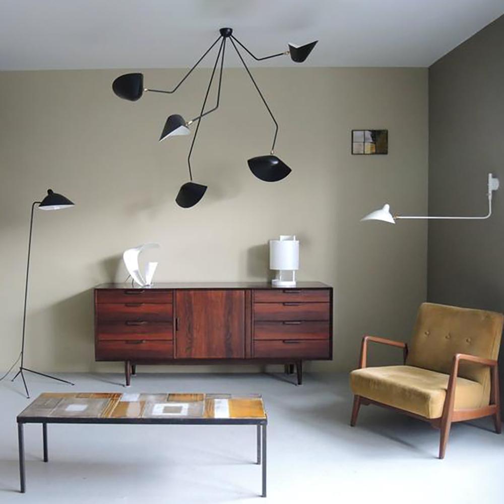 Solara Plafonnier Trois Bras Noir Sculptural