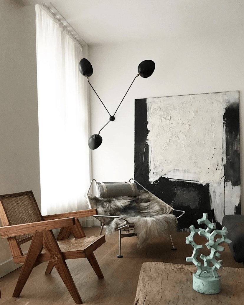 Solara Plafonnier Trois Bras Noir Sculptural