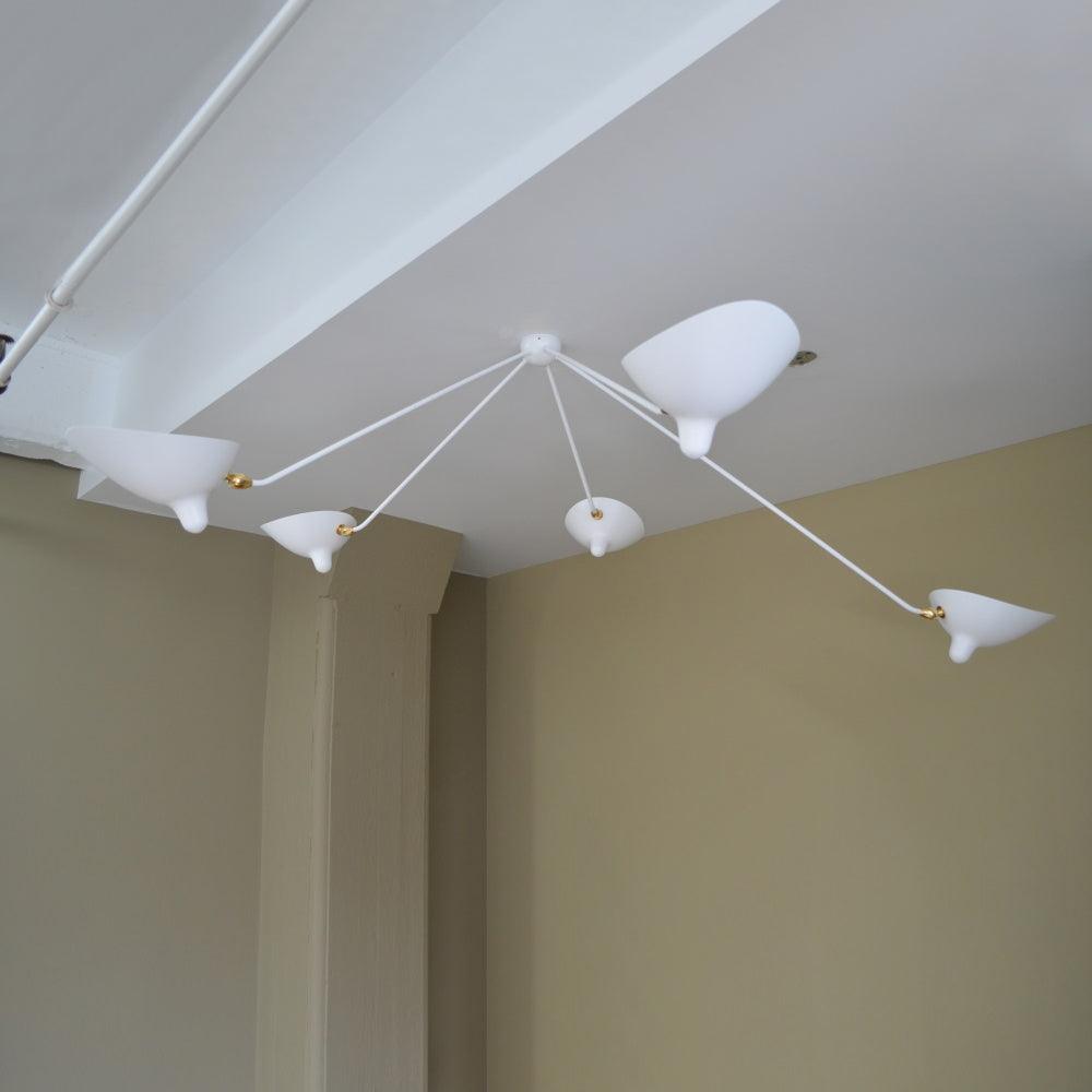 Solara Plafonnier Trois Bras Noir Sculptural