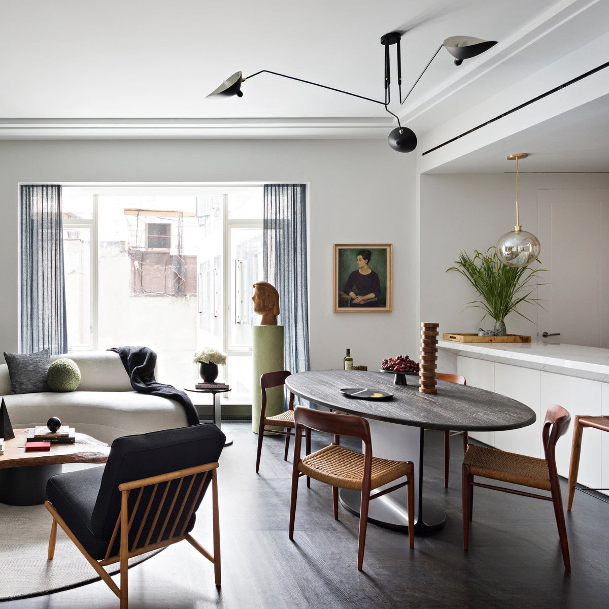 Lustra Plafonnier Trois Bras Minimaliste