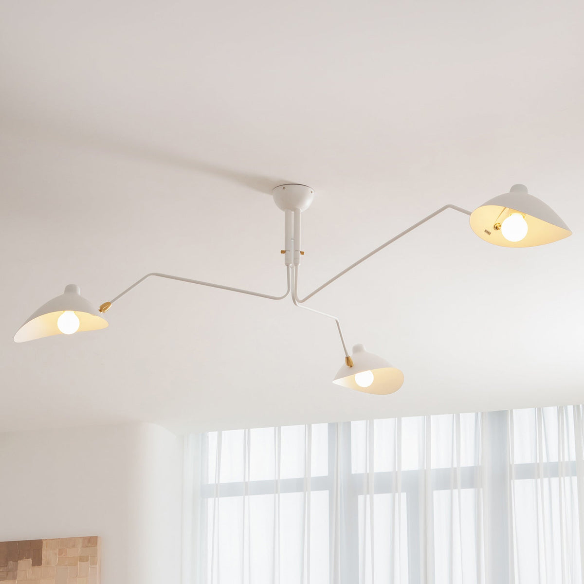 Lustra Plafonnier Trois Bras Minimaliste