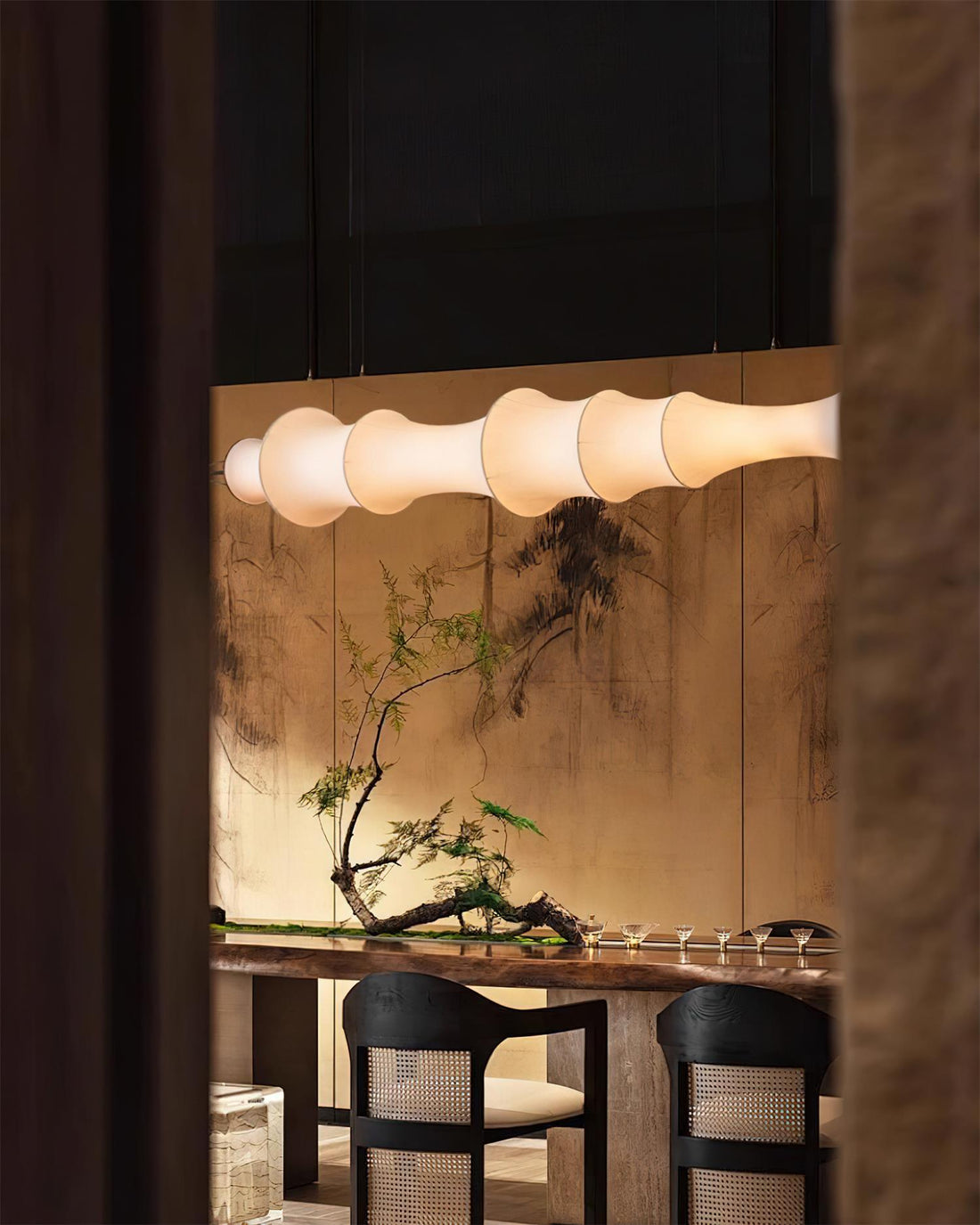 Decorfine Lustre Sculptural en Soie