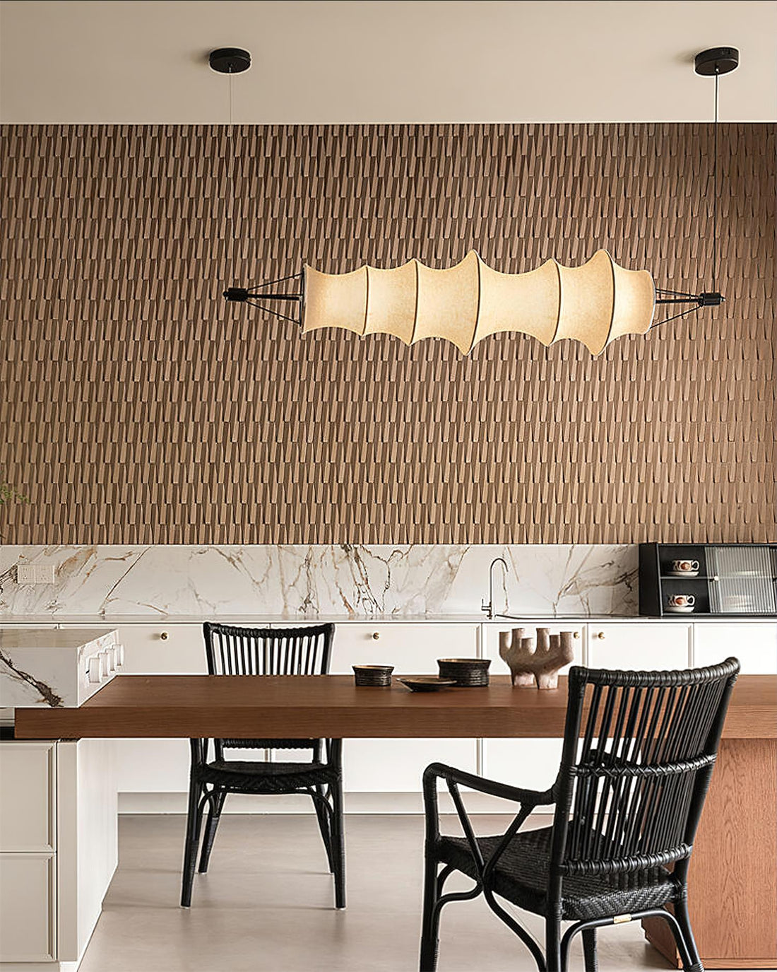 Decorfine Lustre Sculptural en Soie