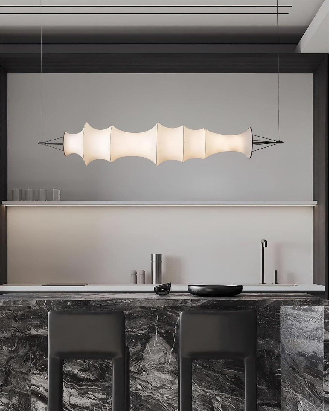Decorfine Lustre Sculptural en Soie