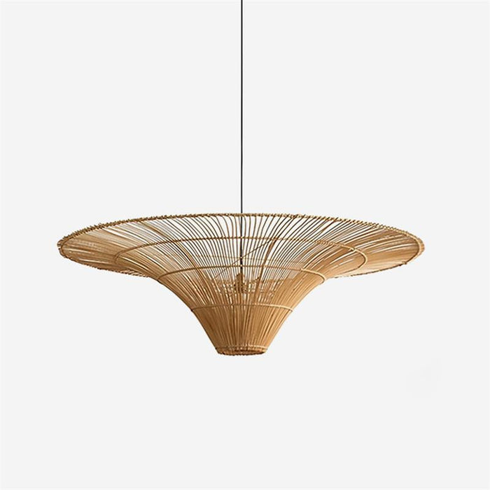 Juvio Lampe Suspension Rattan Tissée à la Main