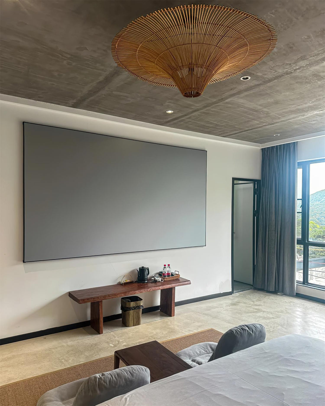 Juvio Lampe Suspension Rattan Tissée à la Main