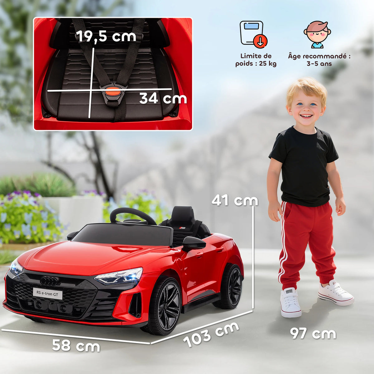 Velkido Flash — voiture électrique enfant 12V sportive