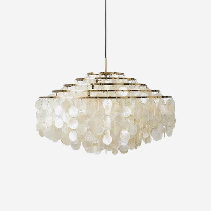 Elios Élégant Lustre en Coquillage Capiz