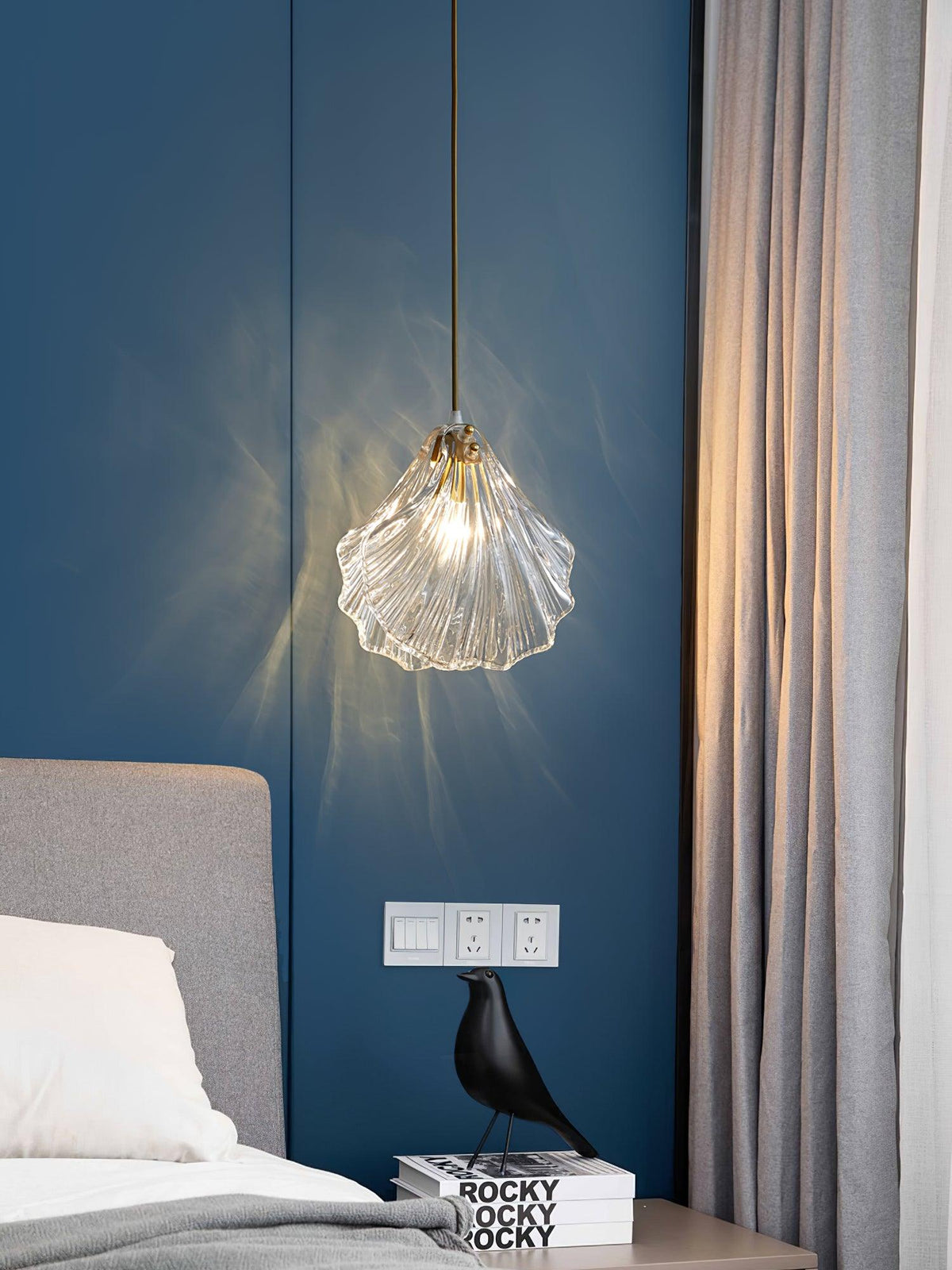 Solara Suspension en Verre Coquillage Artistique Élégante