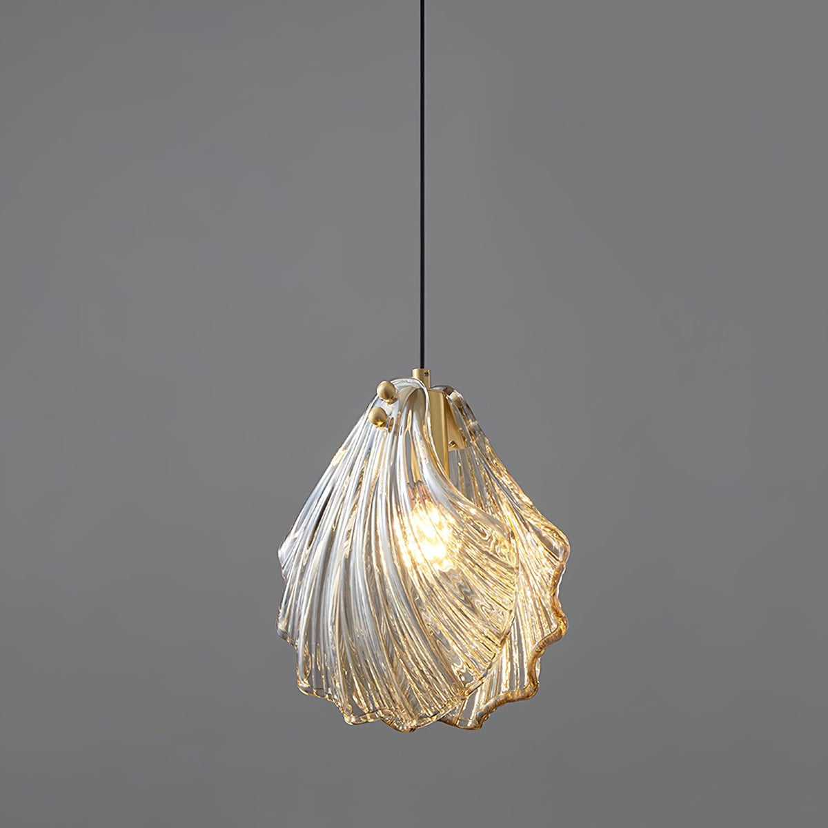 Solara Suspension en Verre Coquillage Artistique Élégante