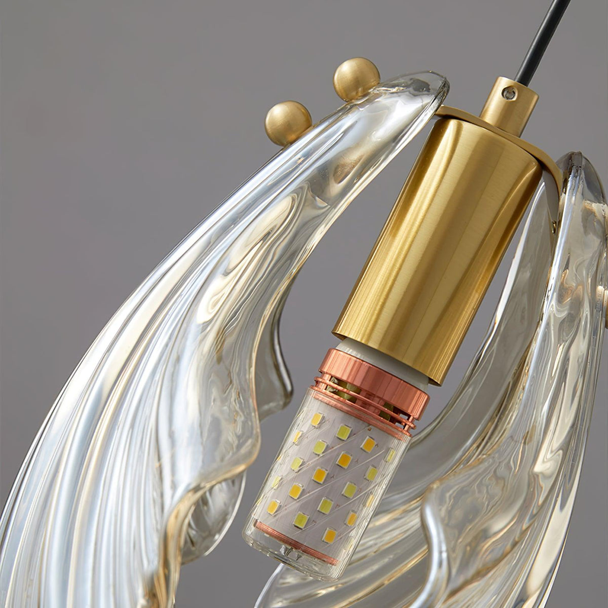 Solara Suspension en Verre Coquillage Artistique Élégante