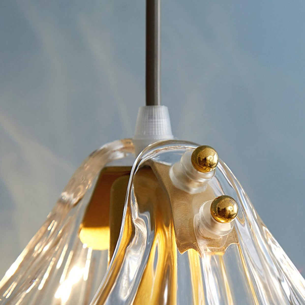 Solara Suspension en Verre Coquillage Artistique Élégante