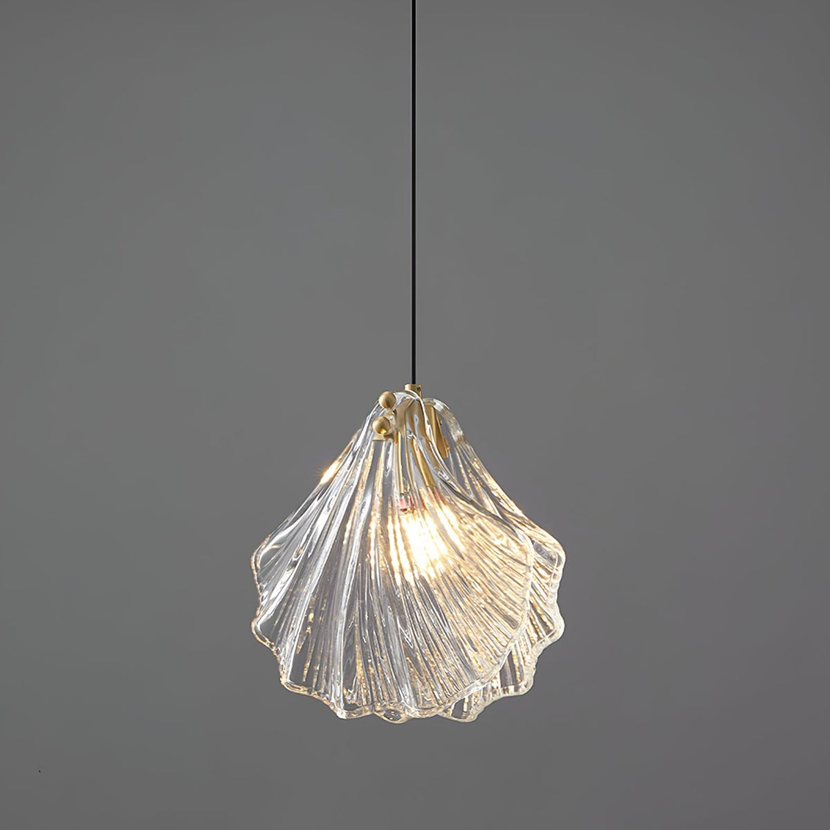 Solara Suspension en Verre Coquillage Artistique Élégante