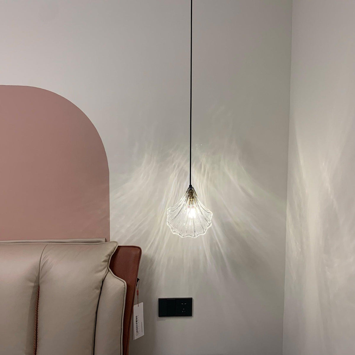 Solara Suspension en Verre Coquillage Artistique Élégante