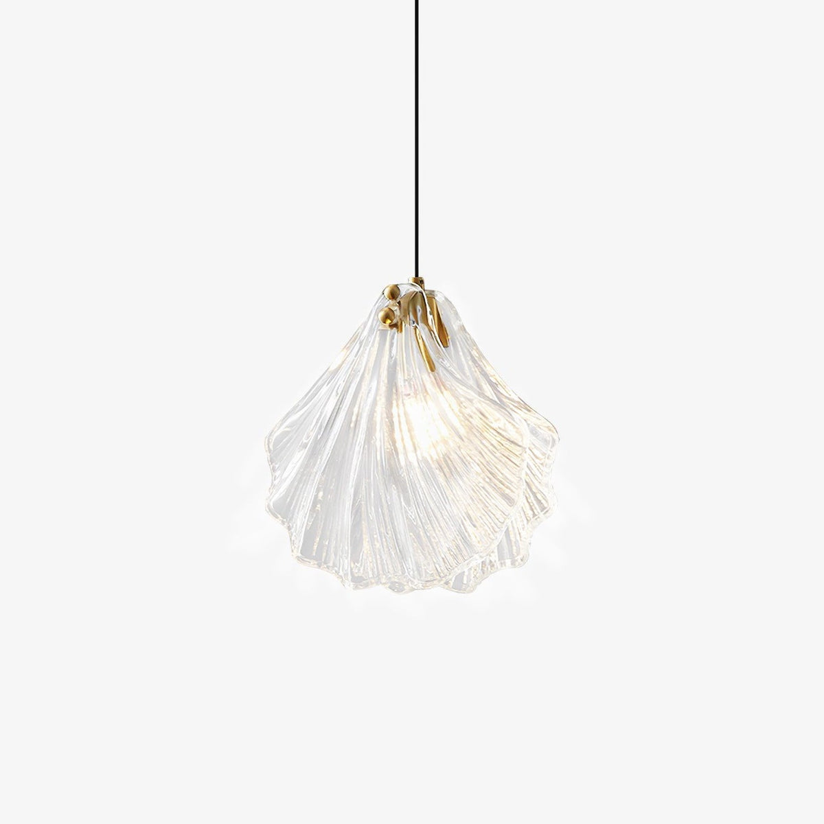 Solara Suspension en Verre Coquillage Artistique Élégante