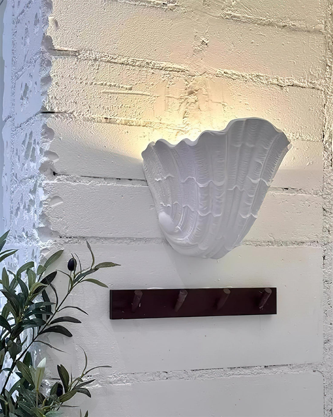Applique Murale Coquille Plâtre Coquillage Forme Artistique