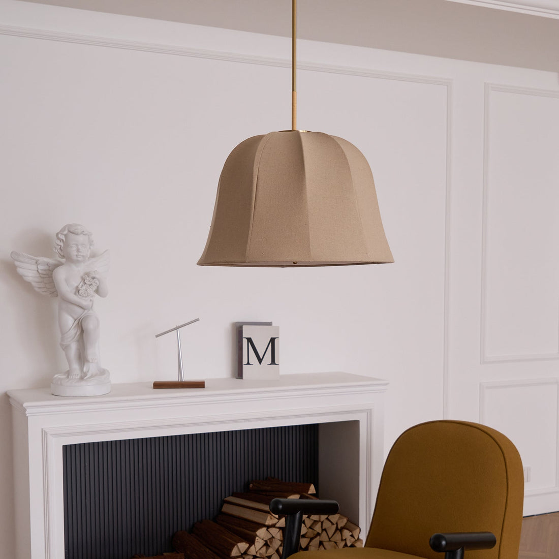 Fiora Lampe Suspendue en Tissu Vintage