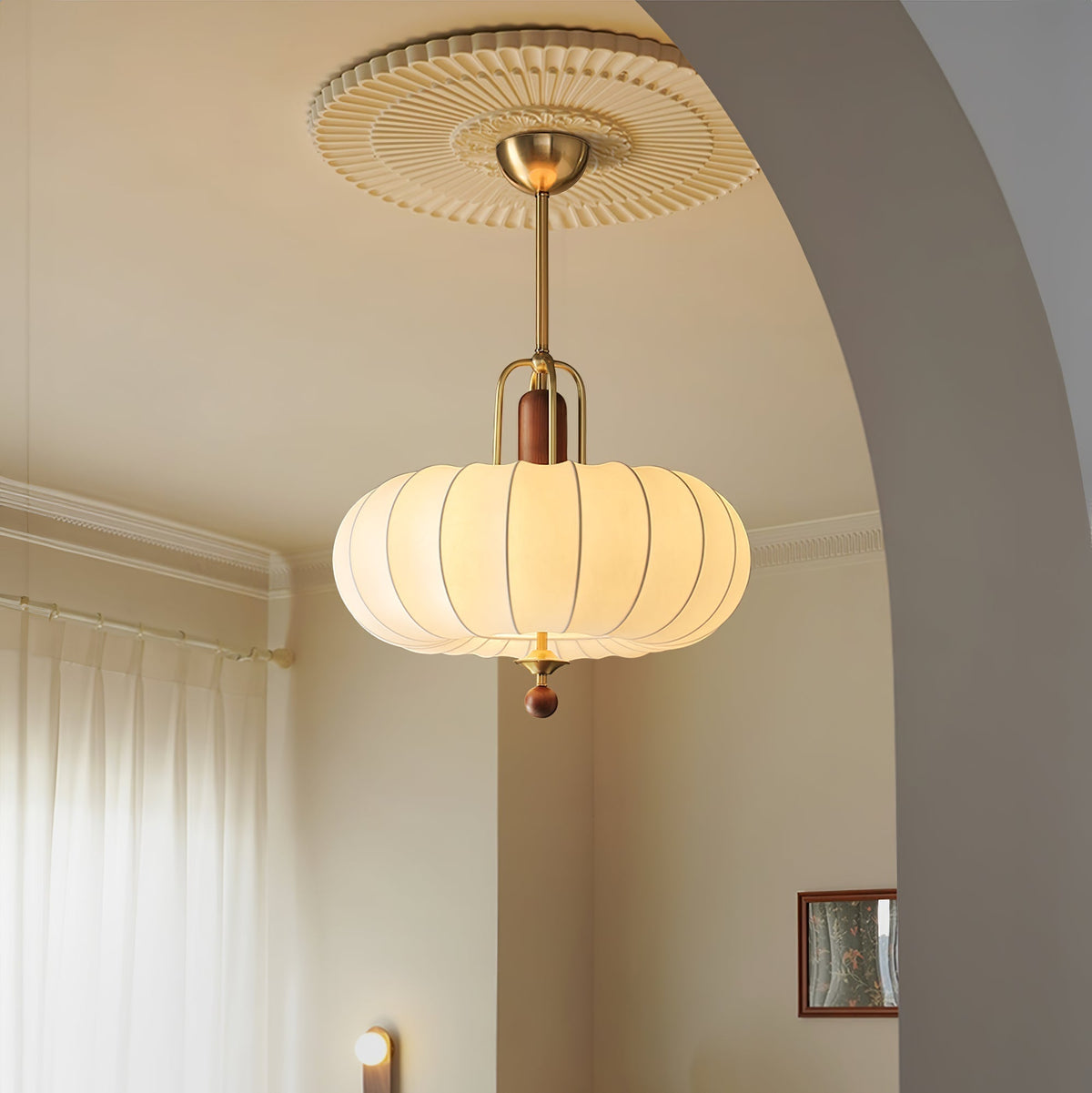 Solis Lustre Suspendu Rétro En Or