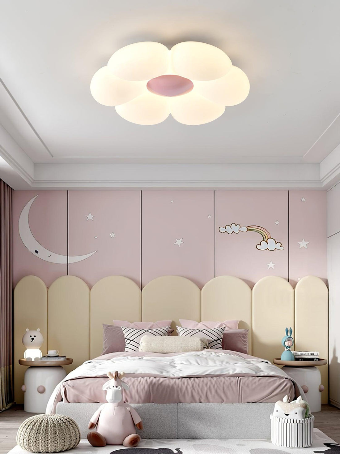 Solara Plafonnier Fleur à Six Pétales pour Chambre d'Enfant