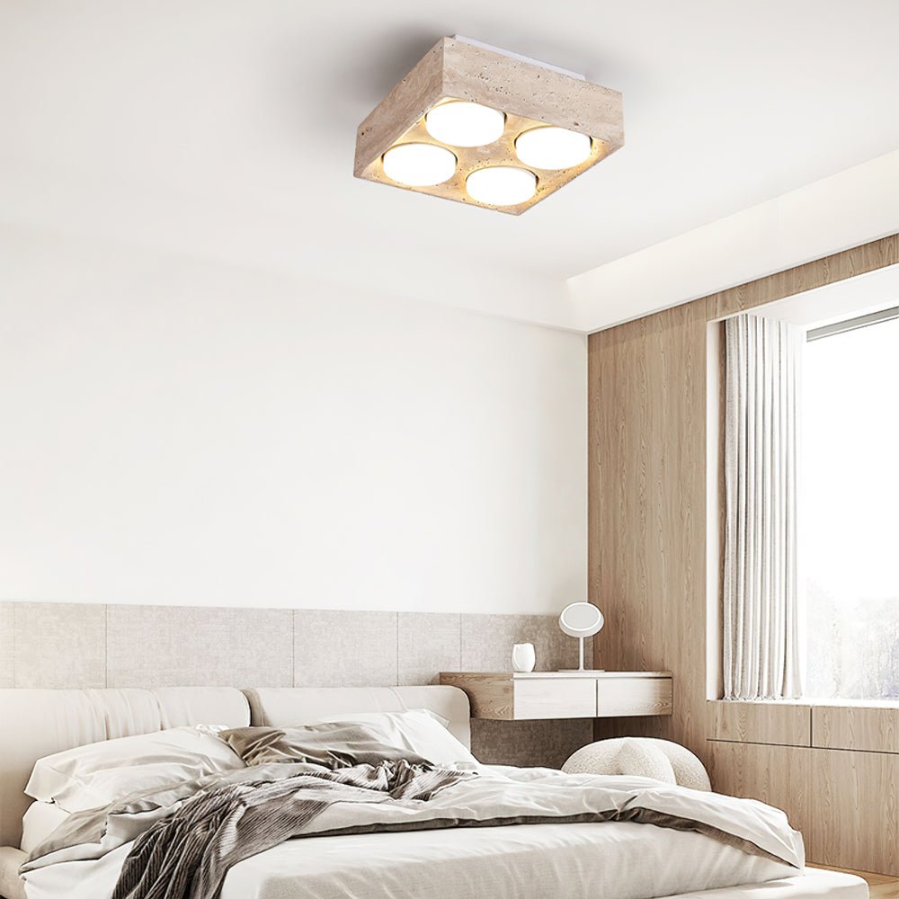 Virinira Plafonnier Quad-Spot Travertin