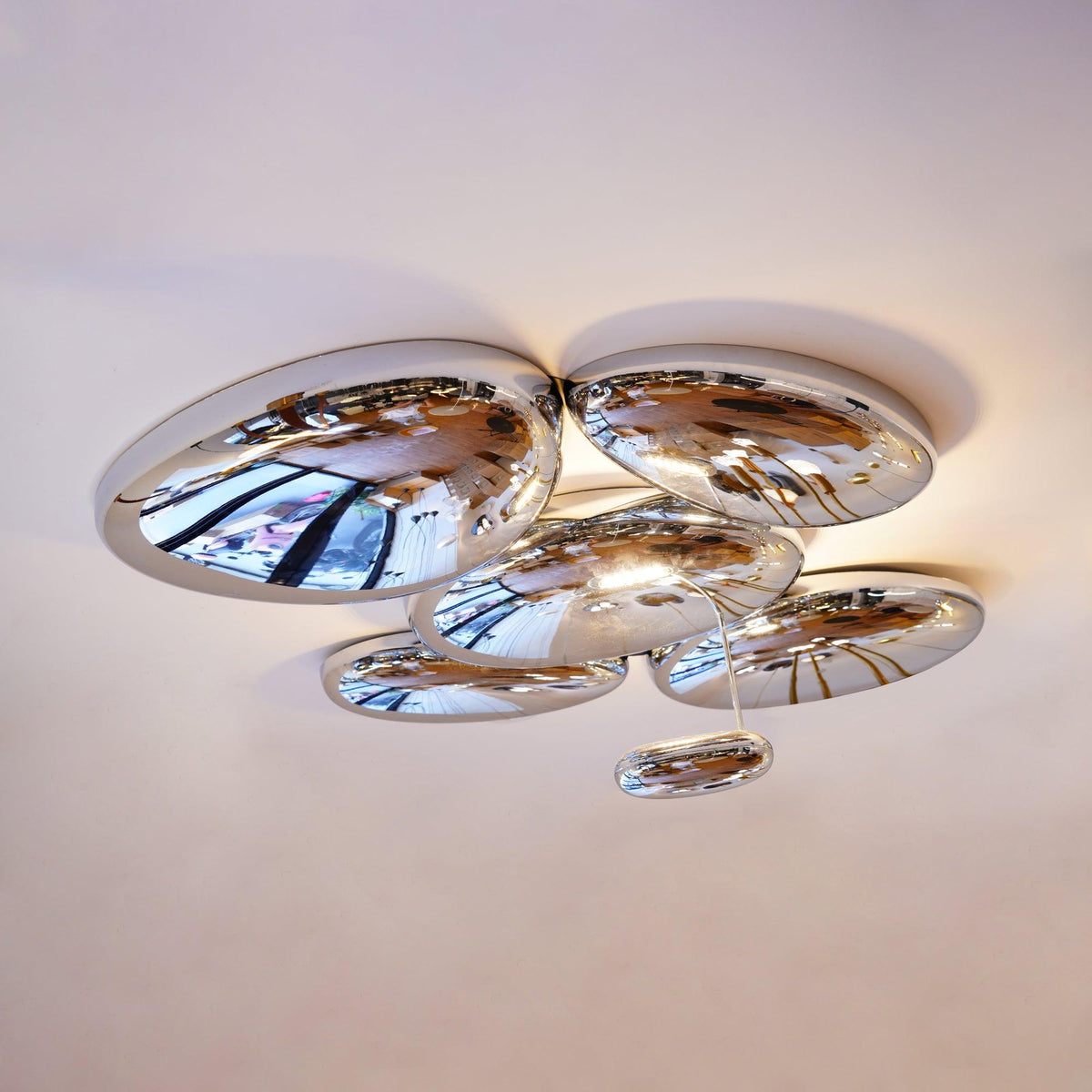 Solara Plafonnier Chrome Pebble Moderne