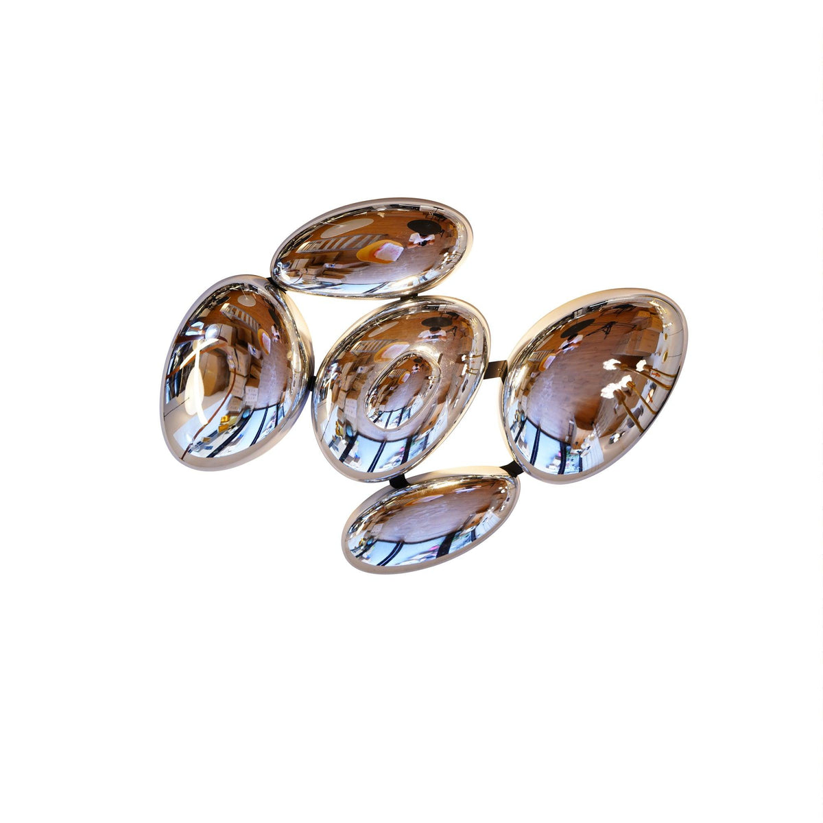 Solara Plafonnier Chrome Pebble Moderne