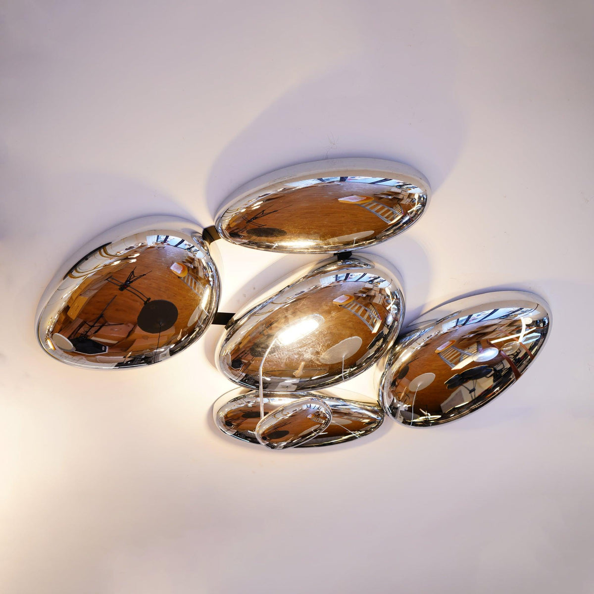 Solara Plafonnier Chrome Pebble Moderne