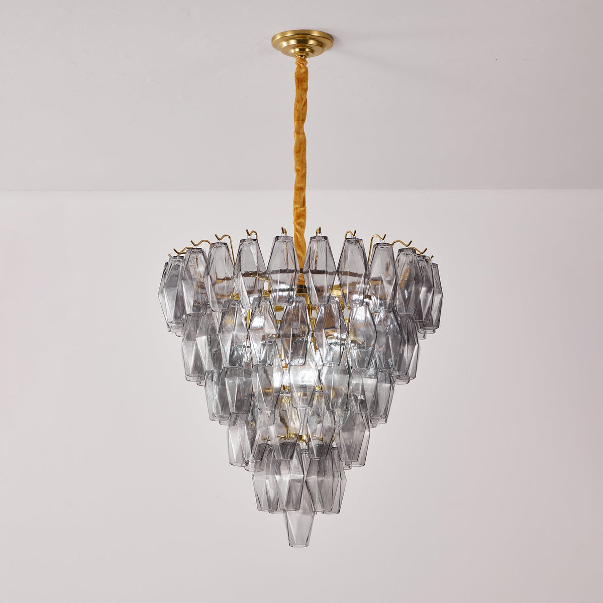 Aurora Lustre Fumée Gris Inversé Cristal Prisme