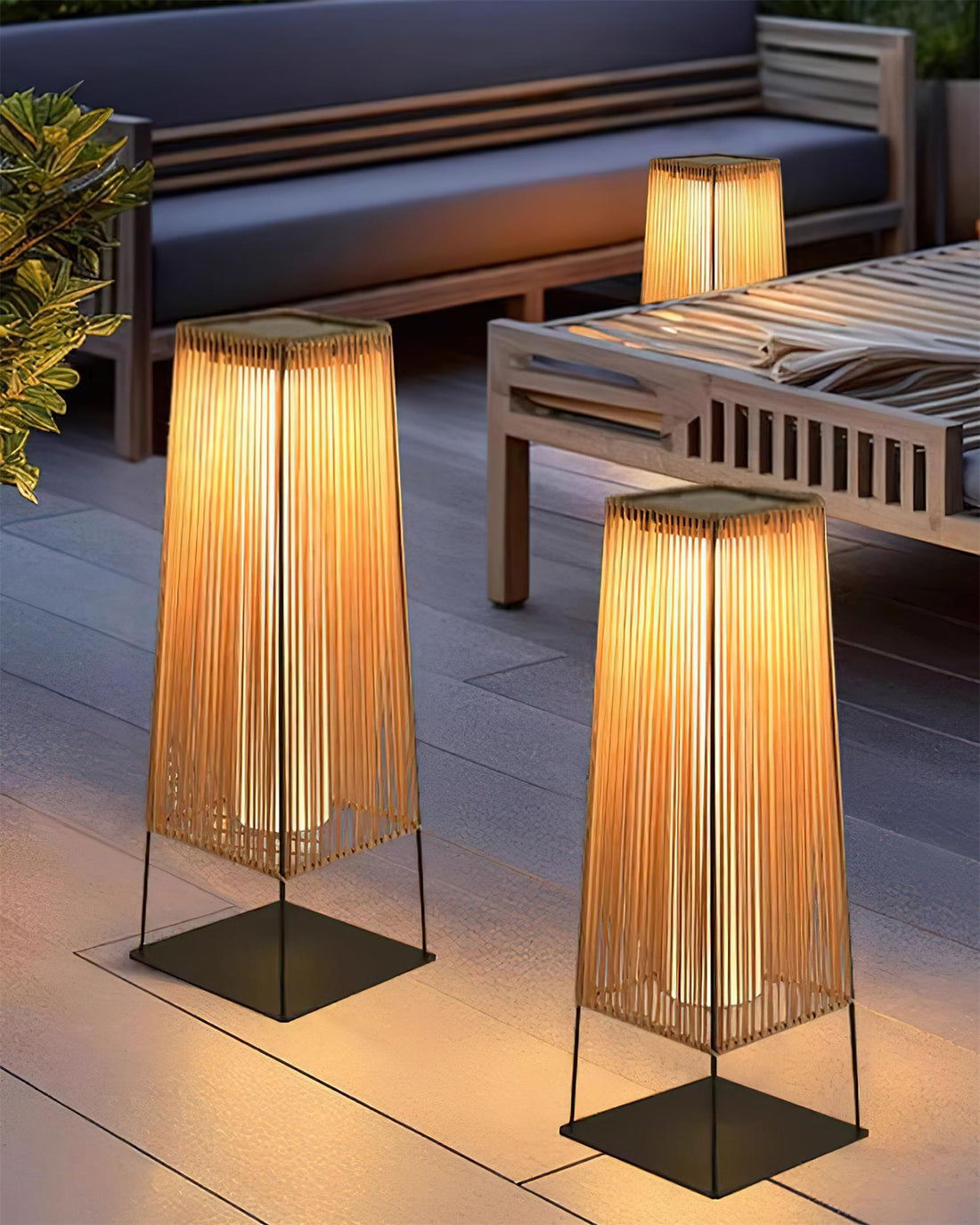 Solara Lampe de Poteau Extérieure à Lames Verticales