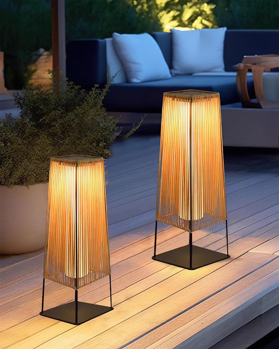 Solara Lampe de Poteau Extérieure à Lames Verticales