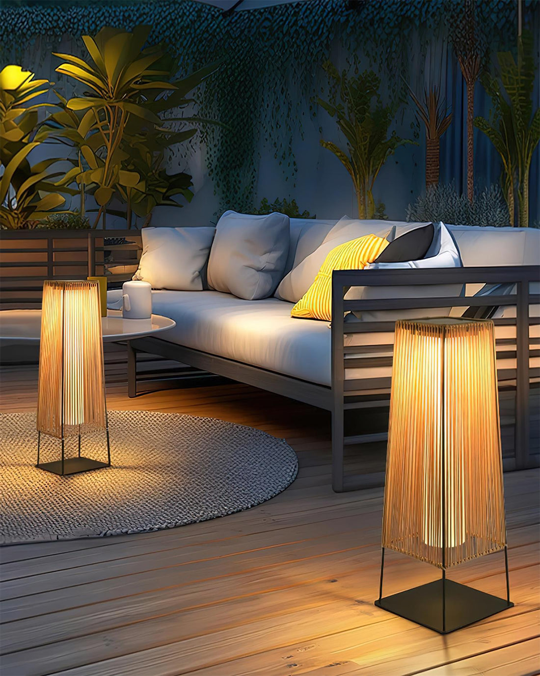 Solara Lampe de Poteau Extérieure à Lames Verticales